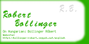 robert bollinger business card